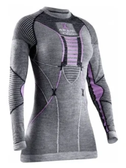 DAMSKA KOSZULKA TERMICZNA X-BIONIC APANI MERINO 4.0 Black/Grey/Magnolia 2023