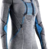 DAMSKA KOSZULKA TERMICZNA X-BIONIC APANI MERINO 4.0 Grey/Turquise 2023