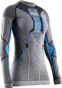 DAMSKA KOSZULKA TERMICZNA X-BIONIC APANI MERINO 4.0 Grey/Turquise 2023
