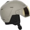 DAMSKI KASK NARCIARSKI SALOMON ICON LT VISOR SIGMA BEIGE Rainy Day 2023