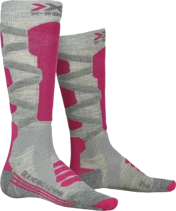 DAMSKIE SKARPETY NARCIARSKIE X-SOCKS SILK MERINO 4.0 Grey/Pink 2023