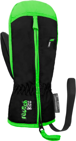 DZIECIĘCE RĘKAWICE NARCIARSKIE REUSCH BEN MITTEN Black/Green 2023 1 DZIECIĘCE RĘKAWICE NARCIARSKIE REUSCH BEN MITTEN Black/Green 2023