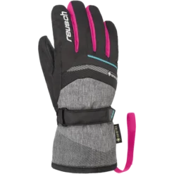 JUNIORSKIE RĘKAWICE NARCIARSKIE REUSCH BOLT GTX® JUNIOR Black/Black Melange/Pink Glo