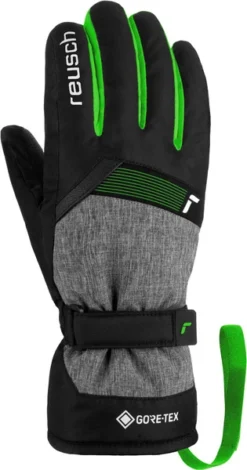 JUNIORSKIE RĘKAWICE NARCIARSKIE REUSCH FLASH GTX® Black/Green 2023