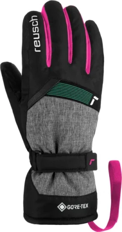 JUNIORSKIE RĘKAWICE NARCIARSKIE REUSCH FLASH GTX® Black/Pink 2023
