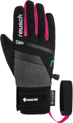JUNIORSKIE RĘKAWICE NARCIARSKIE REUSCH TRAVIS GTX® Black/Pink 2023