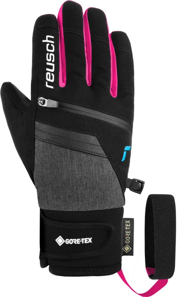 JUNIORSKIE RĘKAWICE NARCIARSKIE REUSCH TRAVIS GTX® Black/Pink 2023 1 JUNIORSKIE RĘKAWICE NARCIARSKIE REUSCH TRAVIS GTX® Black/Pink 2023
