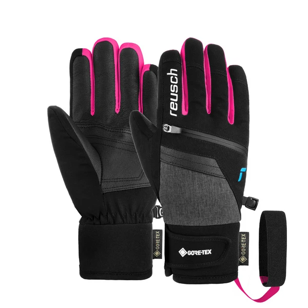 JUNIORSKIE RĘKAWICE NARCIARSKIE REUSCH TRAVIS GTX® Black/Pink 2023 2 JUNIORSKIE RĘKAWICE NARCIARSKIE REUSCH TRAVIS GTX® Black/Pink 2023 - obrazek 2
