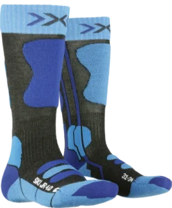 JUNIORSKIE SKARPETY NARCIARSKIE X-SOCKS SKI 4.0 Anthracite/Blue 2023
