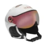 KASK NARCIARSKI KASK CHROME VISOR White/Pink Gold - Pink Gold Mirror 2023