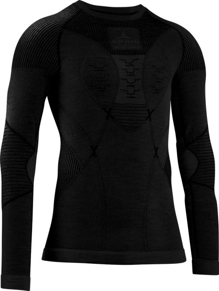 MĘSKA KOSZULKA TERMICZNA X-BIONIC APANI MERINO 4.0 Black 2023 1 MĘSKA KOSZULKA TERMICZNA X-BIONIC APANI MERINO 4.0 Black 2023