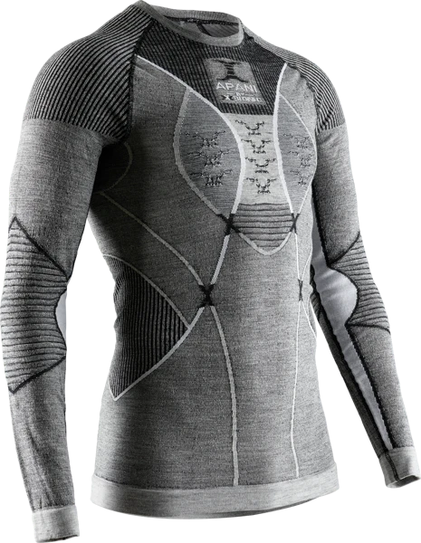 MĘSKA KOSZULKA TERMICZNA X-BIONIC APANI MERINO 4.0 Black/Grey 2023 1 MĘSKA KOSZULKA TERMICZNA X-BIONIC APANI MERINO 4.0 Black/Grey 2023
