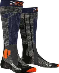 MĘSKIE SKARPETY NARCIARSKIE X-SOCKS SKI RIDER 4.0 Stone Grey/Melange Blue 2023